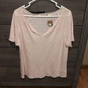Pretty Grey and Light Pink top!🩷